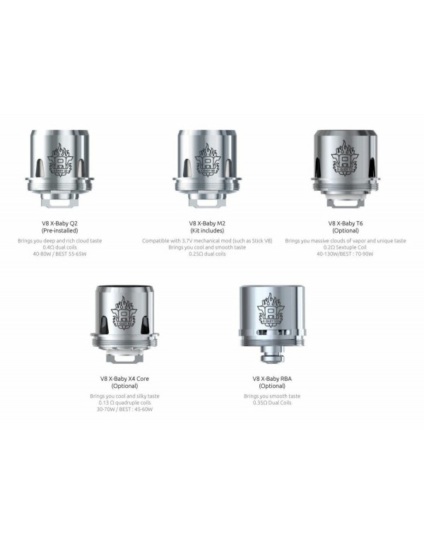 SMOK TFV8 X-Baby Replacement Coils, 3 Pack